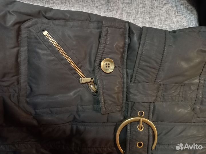 Пуховик женский 90/10 пух перо с мехом енота, 46р