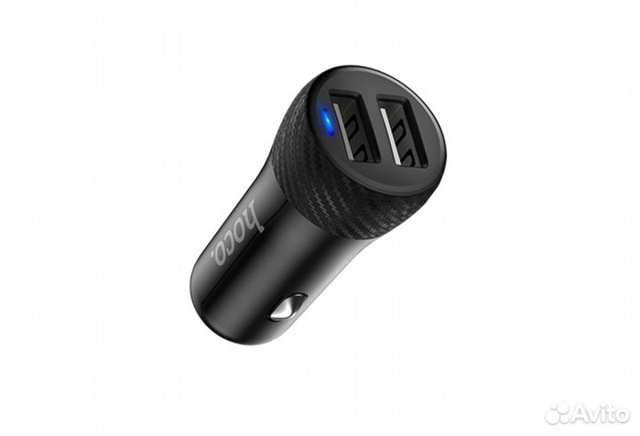 Hoco Z21, два порта USB, 5V, 2.4A, black