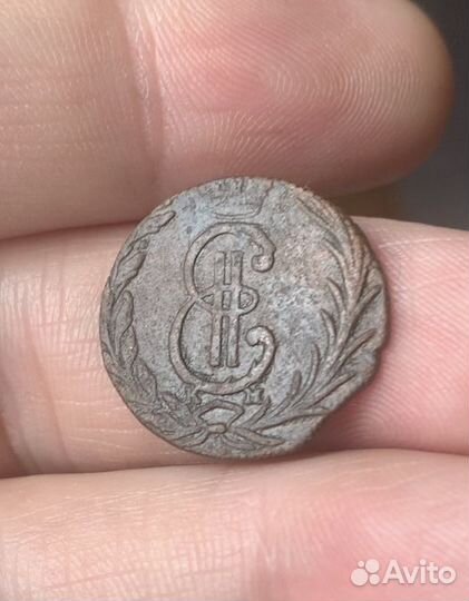 Денга 1770 год Сибирская монета