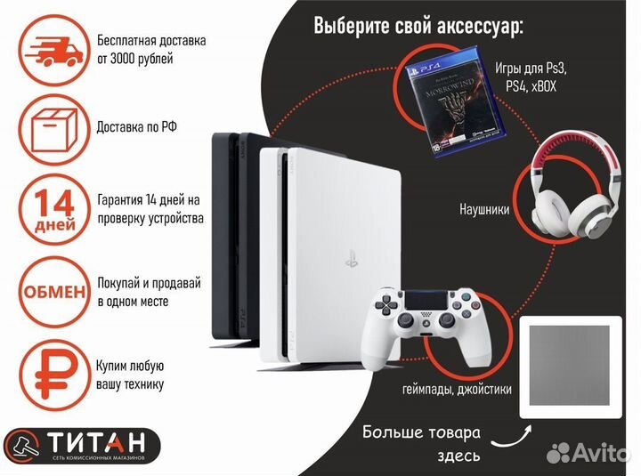 Игровая приставка Sony PlayStation 4 Slim 1000 гб