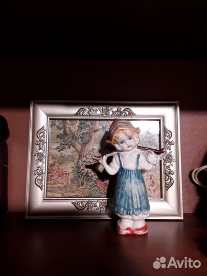 Кукла антикварная Япония 40 годы статуэтка