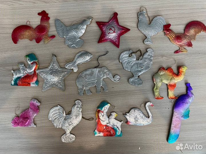 Советские елочные игрушки СССР картонаж