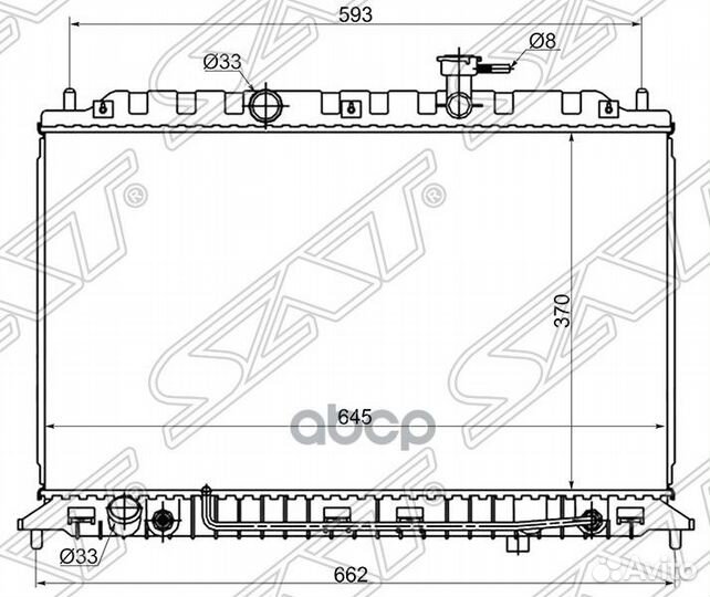 Радиатор Kia Rio 05-11 KI0004-05 Sat