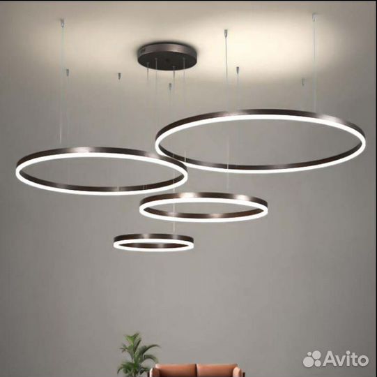 Люстра потолочная кольца