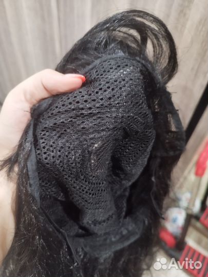 Парик черный с челкой