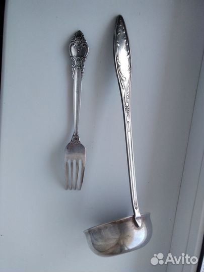 Вилки мельхиоровые и половник мельхиоровый