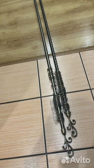 Карнизы для штор двухрядный настенный 2,4м