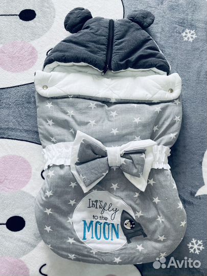 Конверт на выписку для мальчика весна осень Polini