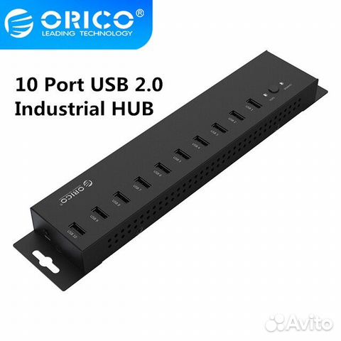 Промышленный Usb hub Orico IH10P-BK 10 портов