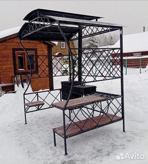 Мангал с крышей
