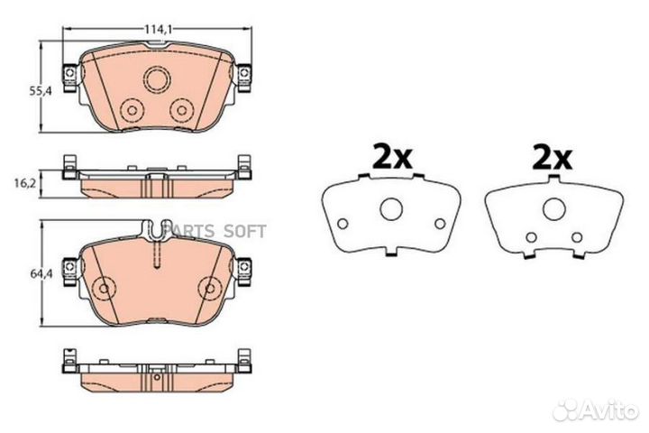 Тормозные колодки компл. GDB2155