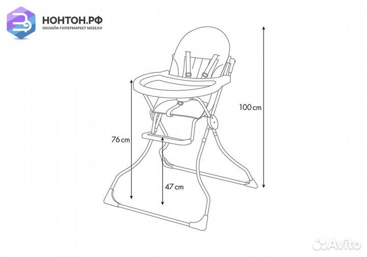 Стульчик для кормления Polini kids 152 Зайки на об