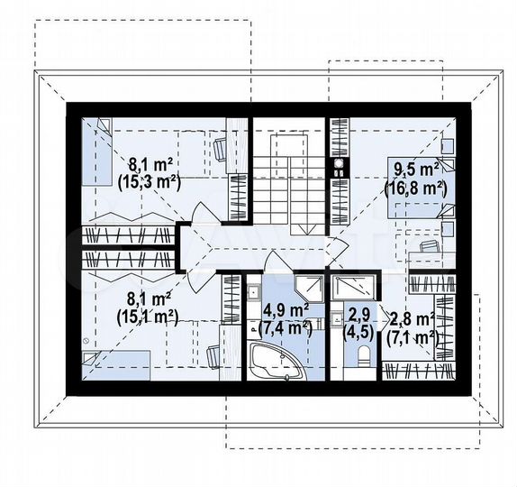 Дом 210 м² на участке 12 сот.