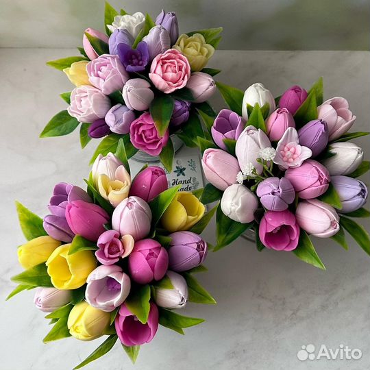 Необычные цветы тюльпаны букеты из мыла