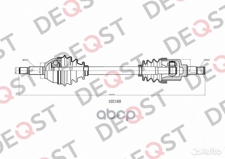 Привод ШРУС в сборе ford focus 1.4-1.8 98-04 ле