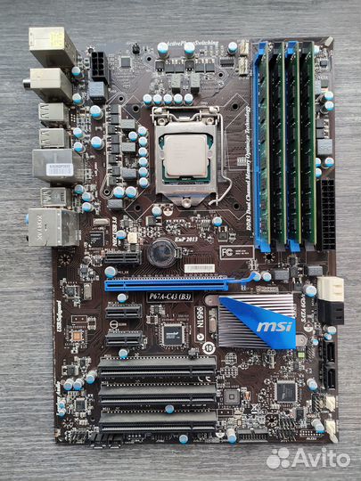 Материнская плата MSI P67A-C43 + Intel 2500k