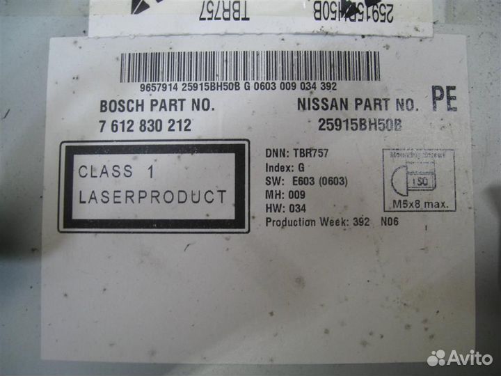 Магнитола Nissan Note (E11) 2012