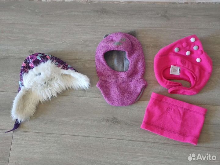 Теплые шапки для девочки
