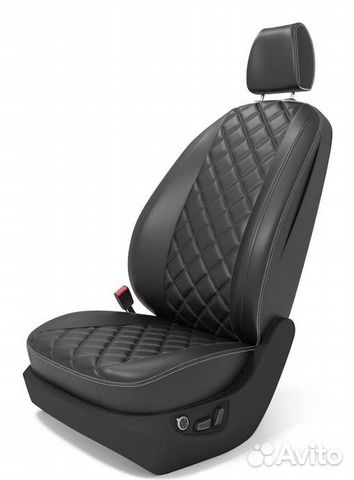 Авточехлы из экокожи 3D Ромб - LADA Priora