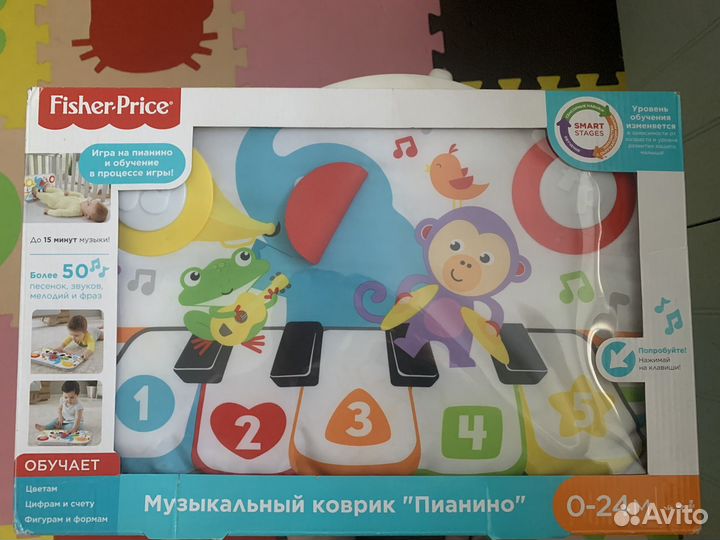 Коврик пианино для малышей fisher price