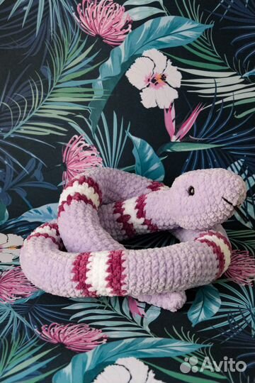 Мягкая игрушка ручной работы «Змейка»