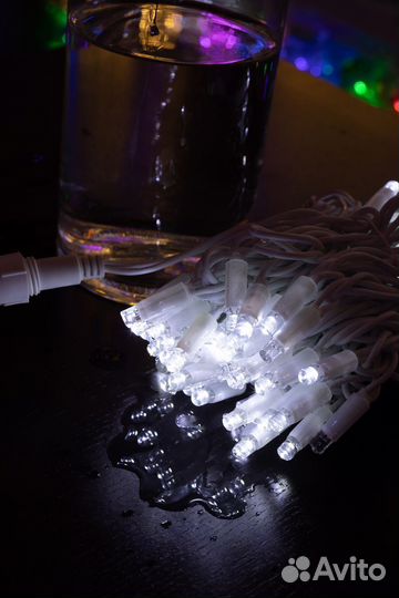 Гирлянда уличная Нить 10 метров 100 Led