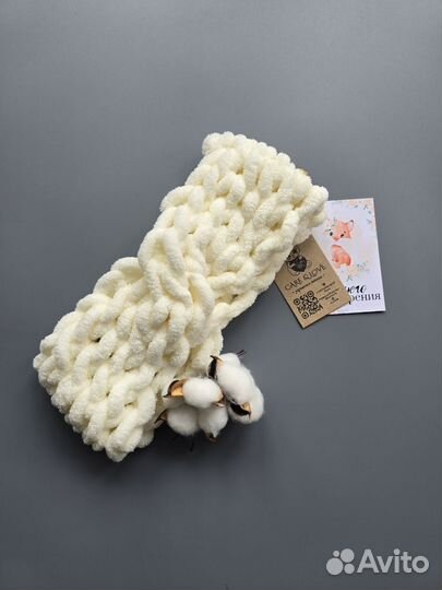 Повязка на голову вязаная