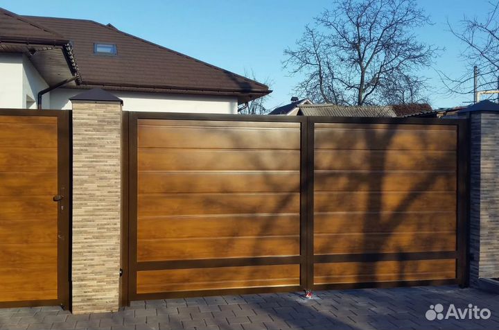 Распашные алюминиевые ворота (Prestige)