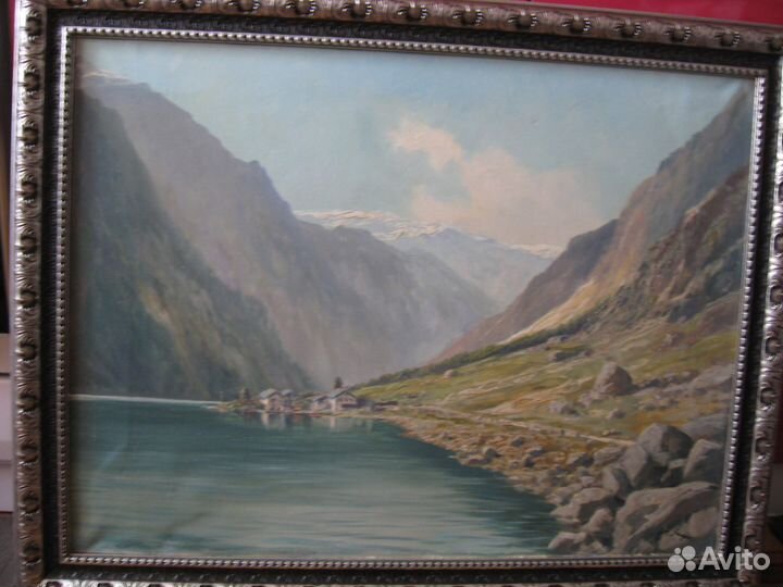 Антикварная картина фьорды