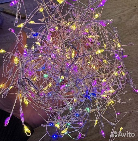 Гирлянда шторка (хвойная лапа)