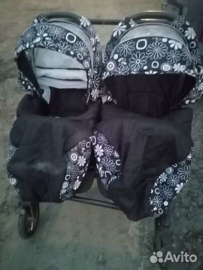 Прогулочная коляска для двойни бу