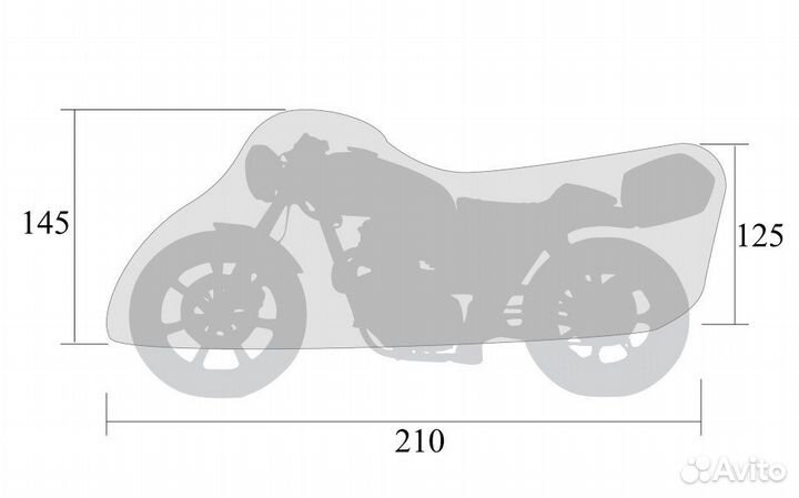 Чехол starks 210x125x145 Road плюс + стропа