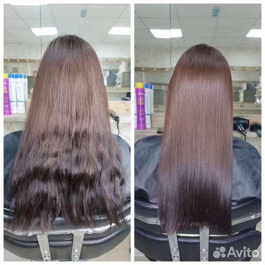 Кератиновое выпрямление, ботокс волос