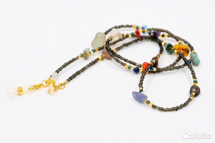 Шнурки для очков с камнями разные