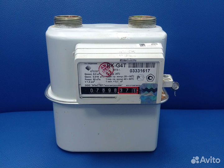 Счётчик газовый с поверкой на 10 лет (как новый)