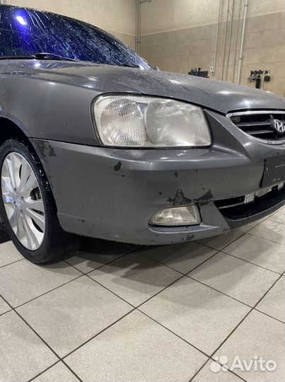 Бампер передний hyundai accent
