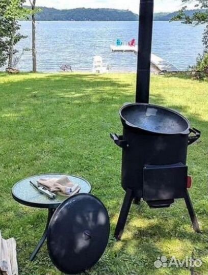 Печь 3 мм для казана чугунного 12л с трубой