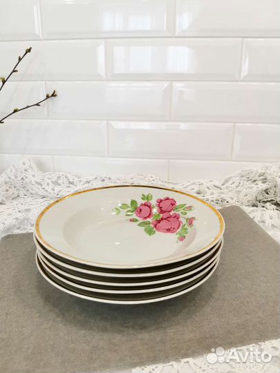 Винтажные суповые тарелки фарфор
