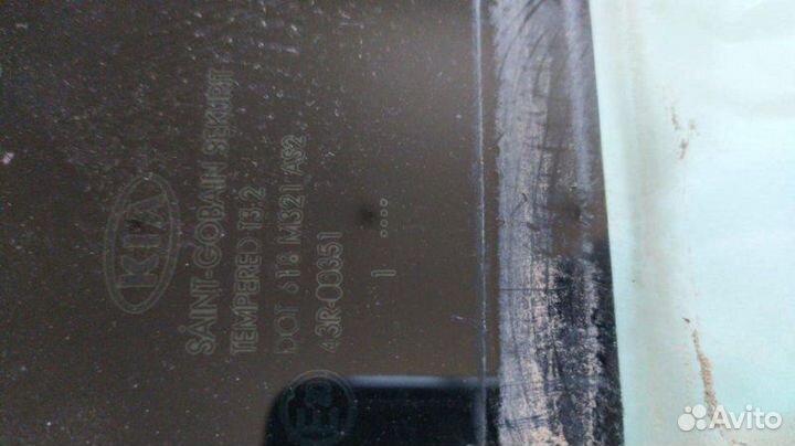 Стекло двери заднее левое Kia Sportage 3 2010-2015