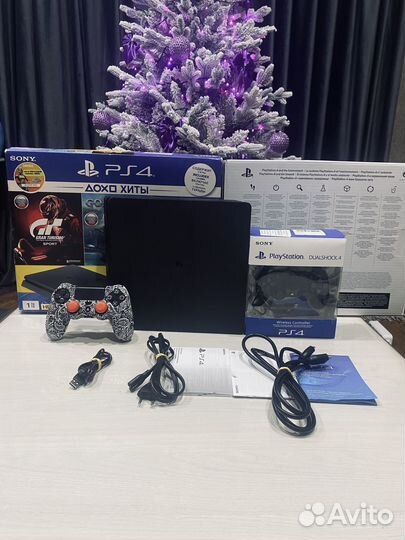 Sony Playstation 4 slim 1tb с играми