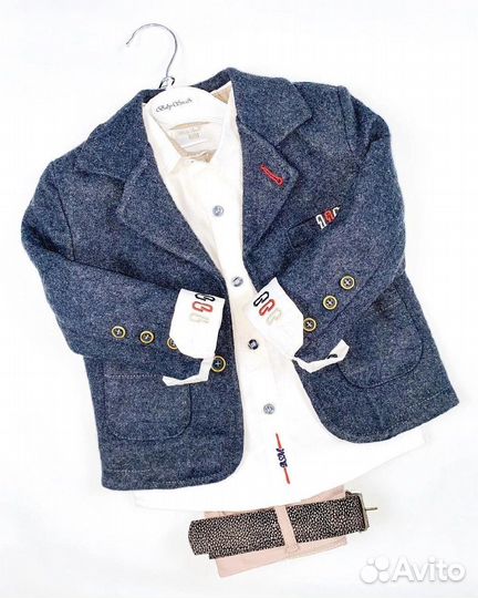 Костюм детский новый (пиджак, рубашка, брюки)