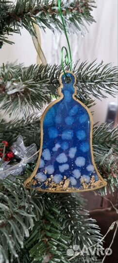 Елочные игрушки ручной работы из эпоксидной смолы