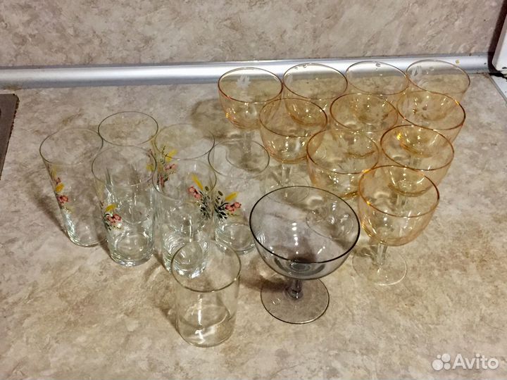 Рюмки, стаканы хрусталь