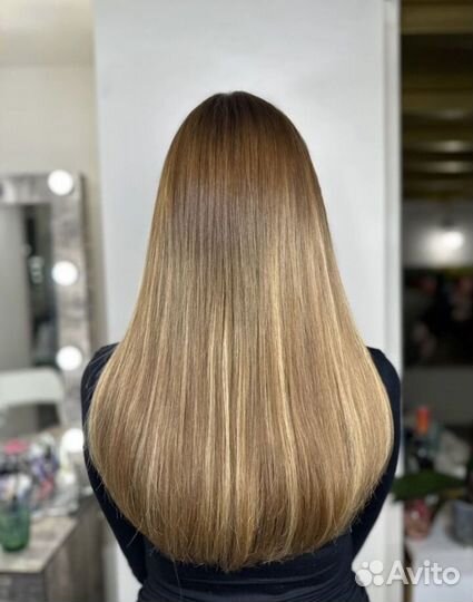 Модель на наращивание волос. Оплата за расходники