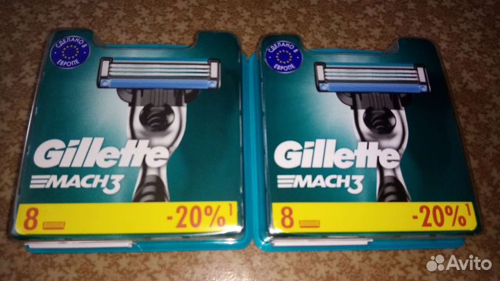 Gillette mach 3 кассеты 8 шт.оригинал. Гель 200 мл