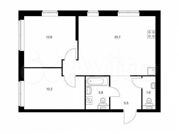 2-к. квартира, 62,7 м², 16/32 эт.