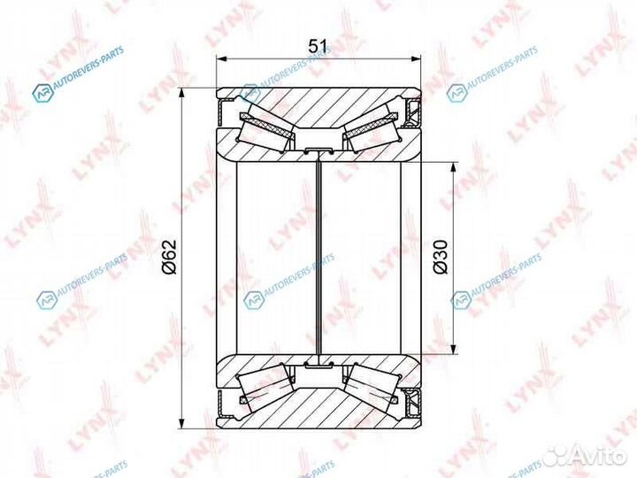 WB-1286 Комплект подшипника ступицы колеса зад