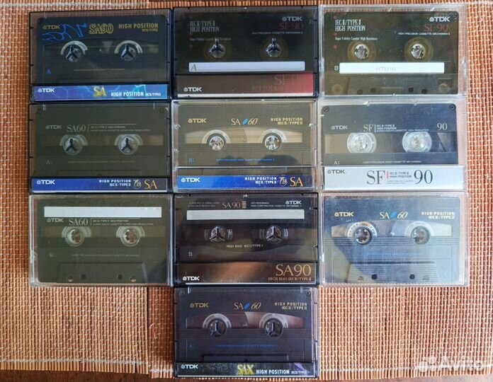 Аудиокассеты (тип 2, TDK, Sony и другие)