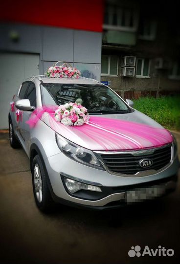 Кольца, букеты на свадебный кортеж