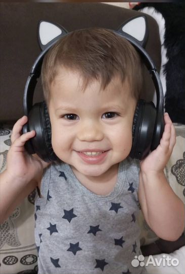 Наушники со светящимися ушками CAT STN-28